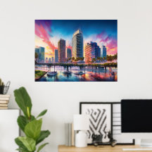 Kleurrijke Tampa Florida Abstracte Kunst