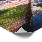 Kleurrijke Tampa Florida Abstracte Kunst Poster (Hoek)