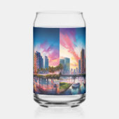 Kleurrijke Tampa Skyline Blikvorm Glas (Links)