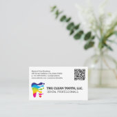 Kleurrijke Tand Logo | Tandarts Visitekaartje (Staand voorkant)