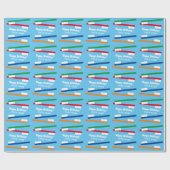 Kleurrijke tandenborstel patroon aangepaste verjaa cadeaupapier (Vlak)