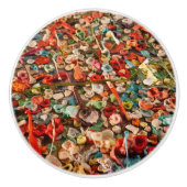 Kleurrijke tandvleeswand keramische knop (Voorkant)