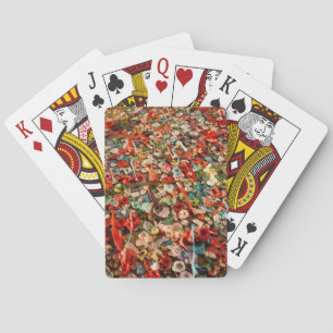 Kleurrijke tandvleeswand pokerkaarten