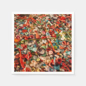 Kleurrijke tandvleeswand servet (Voorkant)