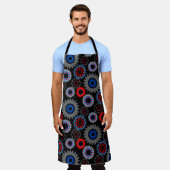 kleurrijke tandwielen schort (Gedragen)