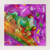 Kleurrijke tandwielkikker - Abstract Legpuzzel (Horizontaal)