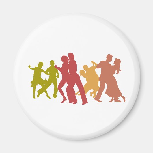 Kleurrijke Tango dansers Magneet (Voorkant)