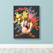 Kleurrijke "Tantrum" TAZ™ Canvas Afdruk (Insitu (Houten vloer))