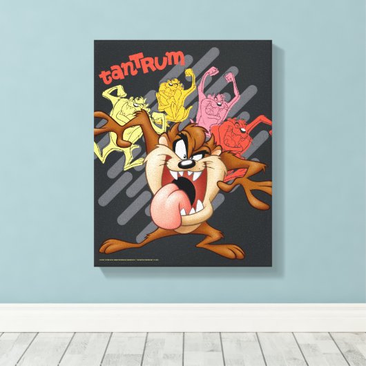 Kleurrijke "Tantrum" TAZ™ Canvas Afdruk (Insitu (Houten vloer))