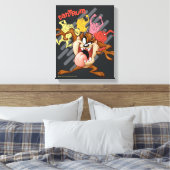 Kleurrijke "Tantrum" TAZ™ Canvas Afdruk (Insitu (Slaapkamer))