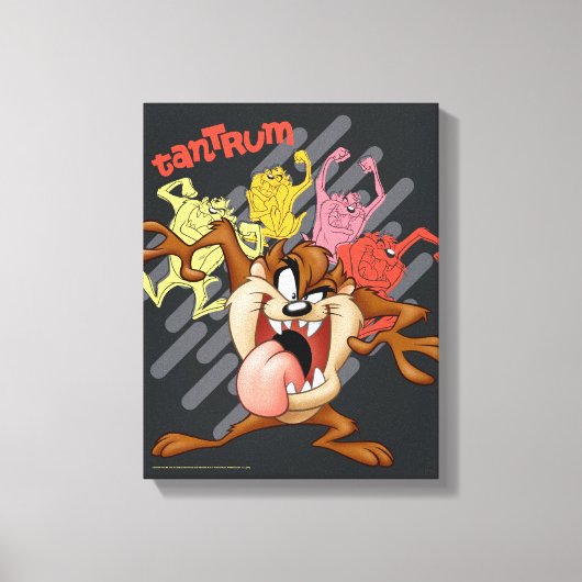 Kleurrijke "Tantrum" TAZ™ Canvas Afdruk (Voorkant)