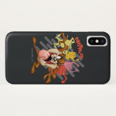 Kleurrijke "Tantrum" TAZ™ Case-Mate iPhone Case (Achterkant (horizontaal))