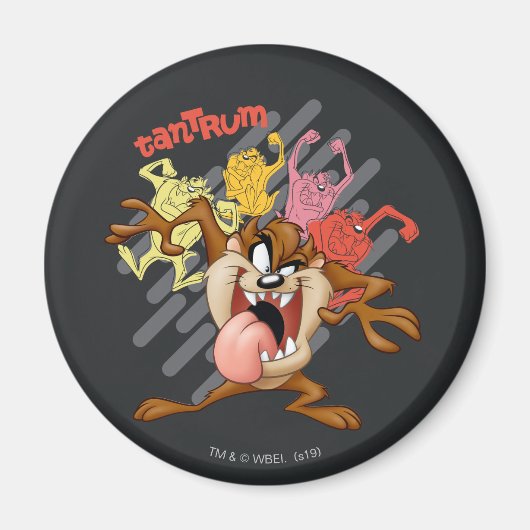 Kleurrijke "Tantrum" TAZ™ Magneet (Voorkant)