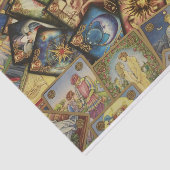 Kleurrijke Tarot Card Deck Spread Illustratie Tissuepapier (Detail)