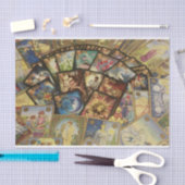 Kleurrijke Tarot Card Deck Spread Illustratie Tissuepapier (Craft)