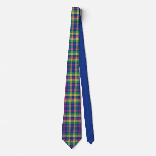 Kleurrijke tartan stropdas (Voorkant)