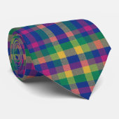 Kleurrijke tartan stropdas (Opgerold)
