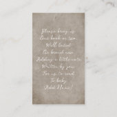 Kleurrijke & Taupe Bloemige Waterverf Boeken voor  Informatiekaartje (Achterkant)