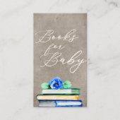 Kleurrijke & Taupe Bloemige Waterverf Boeken voor  Informatiekaartje (Voorkant)