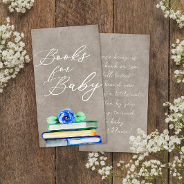 Kleurrijke & Taupe Bloemige Waterverf Boeken voor  Informatiekaartje