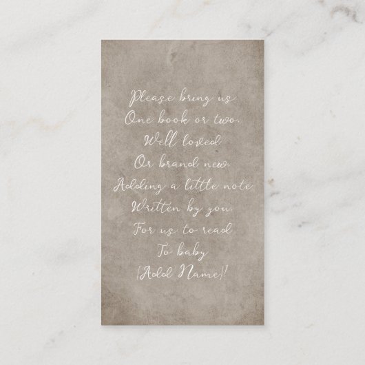 Kleurrijke & Taupe Bloemige Waterverfboeken voor B Informatiekaartje (Achterkant)