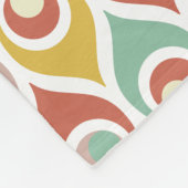 Kleurrijke teardrop vormen midden eeuw retro patro fleece deken (Hoek)