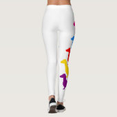 Kleurrijke Teckel Leggings (Achterkant)