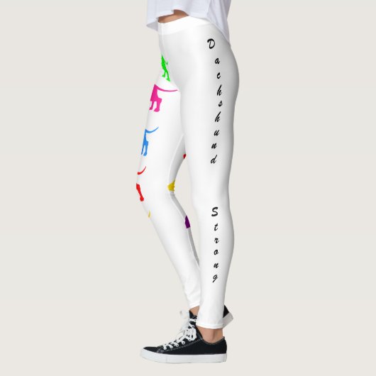 Kleurrijke Teckel Leggings (Links)