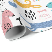 Kleurrijke teckel vrienden cadeaupapier (Rol Hoek)