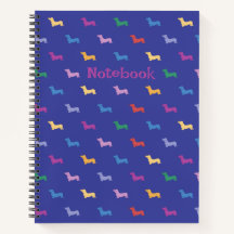 Kleurrijke Teckels Fun Personaliseer Custom Spiral