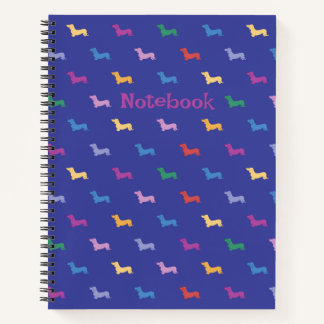 Kleurrijke Teckels Fun Personaliseer Custom Spiral Notitieboek