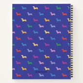 Kleurrijke Teckels Fun Personaliseer Custom Spiral Notitieboek (Achterkant)