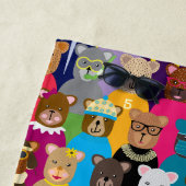 Kleurrijke Teddy Bears met veel professionals Strandlaken (In situ)