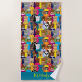 Kleurrijke Teddy Bears met veel professionals Strandlaken (Voorkant)
