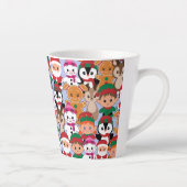 Kleurrijke Teddy Kerstmis met veel professionals Latte Mok (Rechts)