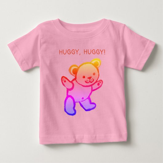 Kleurrijke teddybeer, HUGGY, HUGGY, T-Shirt (Voorkant)