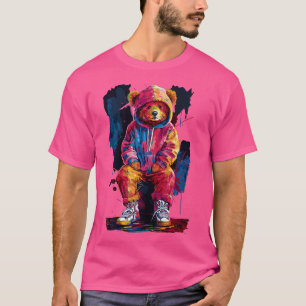 Kleurrijke teddybeer Mannen Vrouwen Kinder Hip Hop T-shirt
