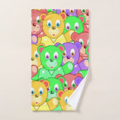 Kleurrijke teddyberen badkamer handdoek sets (Handdoek)