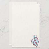 Kleurrijke Teenslippers 3 Papier (Voorkant / Achterkant)