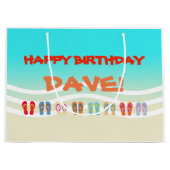 Kleurrijke Teenslippers Beach Verjaardag Groot Cadeauzakje (Voorkant)