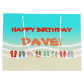 Kleurrijke Teenslippers Beach Verjaardag Groot Cadeauzakje (Achterkant)