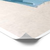 Kleurrijke Teenslippers in de zand Poster (Hoek)