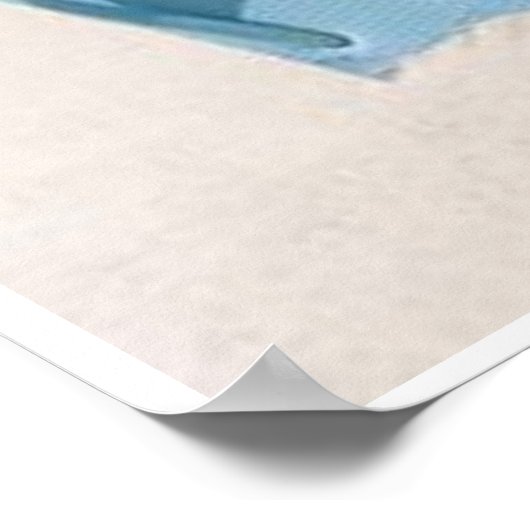 Kleurrijke Teenslippers in de zand Poster (Hoek)