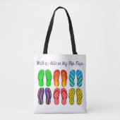 Kleurrijke Teenslippers Tote Bag (Voorkant)