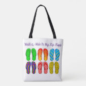 Kleurrijke Teenslippers Tote Bag (Achterkant)