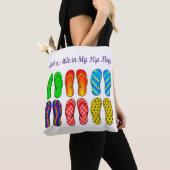 Kleurrijke Teenslippers Tote Bag (Dichtbij)