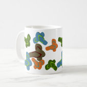 Kleurrijke Teenslippers Vector Art Koffiemok (Voorkant links)