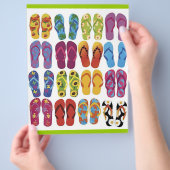 Kleurrijke Teenslippers Vector Set Flyer (Hand)