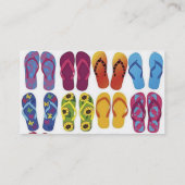 Kleurrijke Teenslippers Vector Set Visitekaartje (Achterkant)