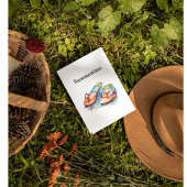 Kleurrijke teenslippers waterverf aanpasbaar briefkaart